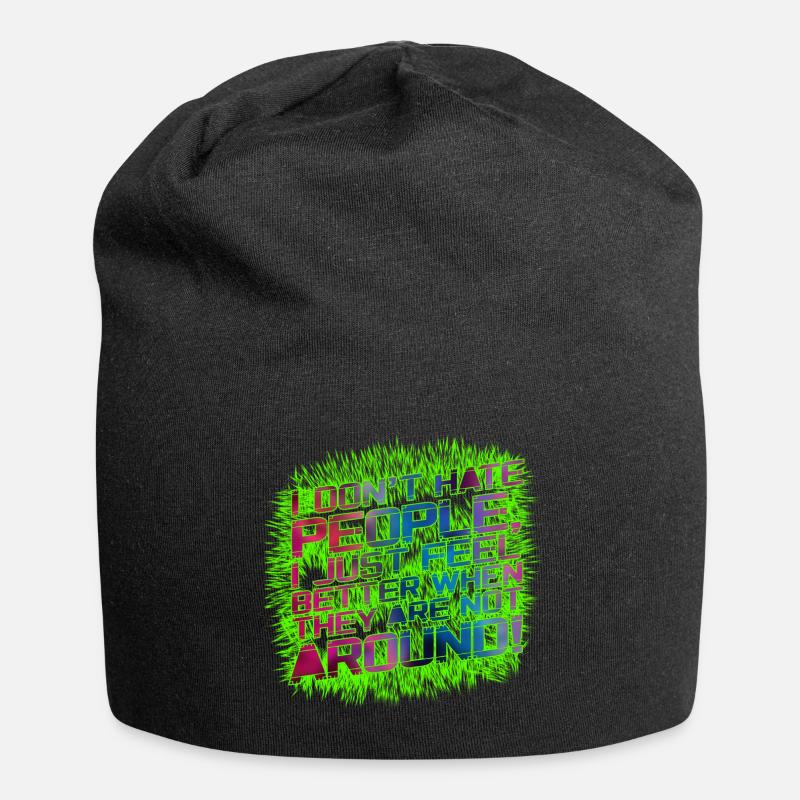 Je ne déteste pas les gens - Bonnet en jersey - noir