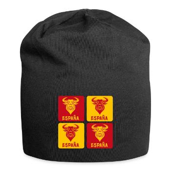 Espagne Taureau National Couleurs Design - Bonnet en jersey - noir - Devant