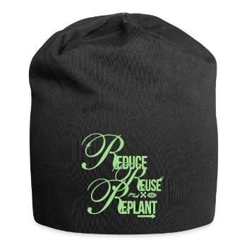 Reduce Reuse Replant Statement - Jersey Beanie - black - Front