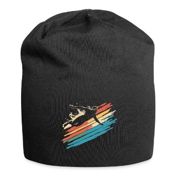 Schwimmen Schwimmer Silhouette Vintage - Jersey-Beanie - Schwarz - Vorne