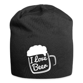 I Love Beer - Jersey Beanie - black - Front
