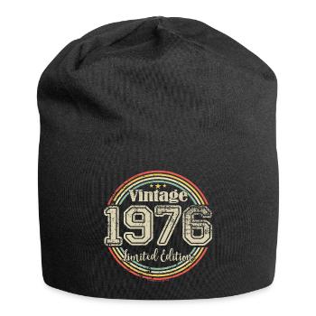 Vintage Retro Limited Edition 1976 Geburtsjahr - Jersey-Beanie - Schwarz - Vorne