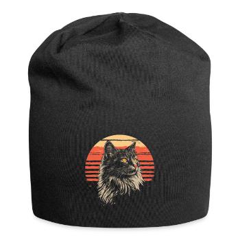 Norwegische Waldkatze Vintage - Jersey-Beanie - Schwarz - Vorne