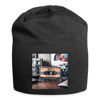 Années 80 - Bonnet en jersey - noir - Devant