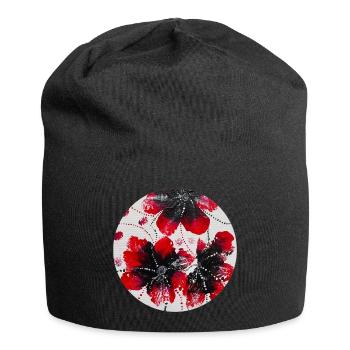 Stilvoll & und Individuell für Dich! - Jersey-Beanie - Schwarz - Vorne