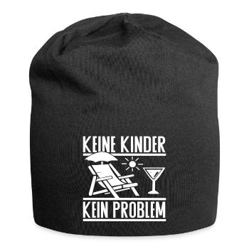 Keine Kinder Kein Problem – Kinderfreier Lifestyle - Jersey-Beanie - Schwarz - Vorne