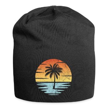 Beach Sunset - Jersey Beanie - black - Front