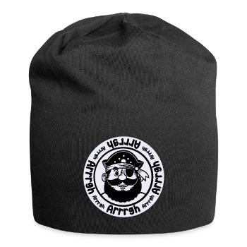 Lustiger Pirat mit Augenklappe - Jersey-Beanie - Schwarz - Vorne