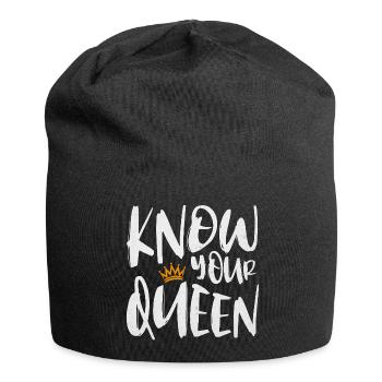Know Your Queen - Jersey-Beanie - Schwarz - Vorne