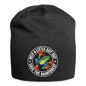 Sauvez la grenouille de la forêt tropicale - Bonnet en jersey - noir - Devant
