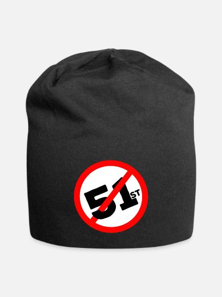 51. Bundesstaat Auf keinen Fall - Jersey-Beanie - Schwarz