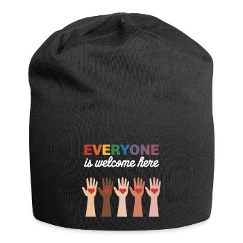 Welcome: Hearts for Diversity - Jersey Beanie - black - Front