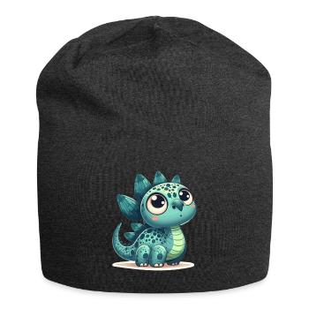 Stegosaurus Baby Dino Babydino Dinobaby Gift - Jersey Beanie - charcoal grey - Front