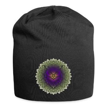Uralte Weisheit Mandala - Jersey-Beanie - Schwarz - Vorne
