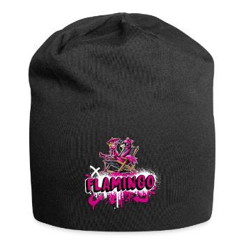 Relax Flamingo Graffiti Style - Jersey-Beanie - Schwarz - Vorne