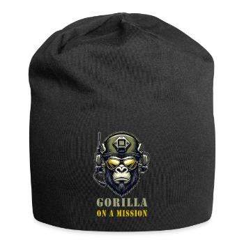 Gorilla in Mission / Military - Jersey Beanie - black - Front