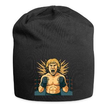 Style de héros de boxe combatif - Bonnet en jersey - noir - Devant