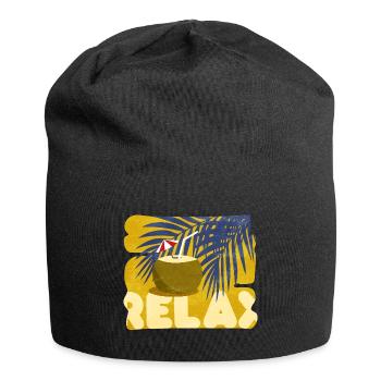 Relaxed, summer, comical, cocktail atmosphere - Jersey Beanie - black - Front