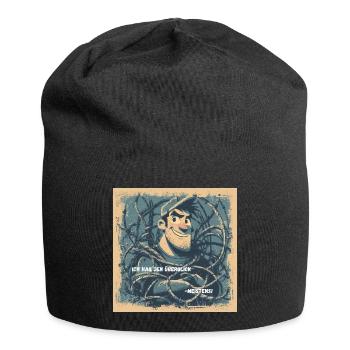 Morgens unter Hochspannung - Jersey-Beanie - Schwarz - Vorne