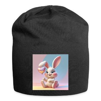 Zinzinuo – Cute Bunny for Everyone - Jersey Beanie - black - Front