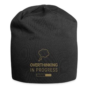 Overthinking in progress - Jersey Beanie - black - Front