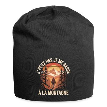 J’PEUX PAS JE ME BARRE À LA MONTAGNE - Bonnet en jersey - noir - Devant