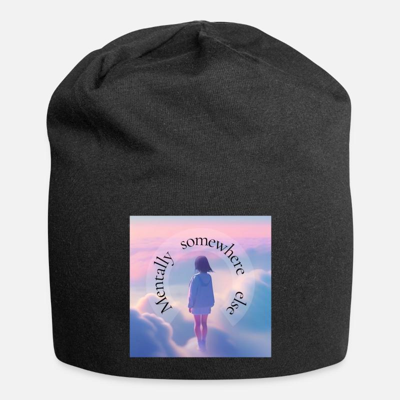 Mental Somewhere Else – Aesthetic Dreamscape - Jersey-Beanie - Schwarz