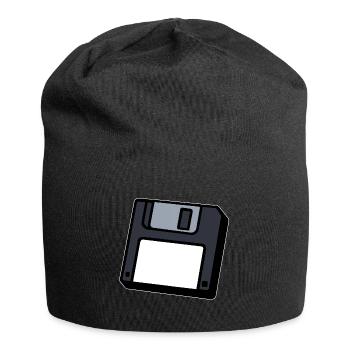 Disquette Rétro Symbole Ordinateur - Bonnet en jersey - noir - Devant