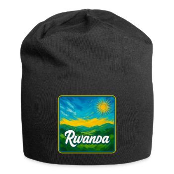 Ruanda – Die grüne Schönheit Afrikas - Jersey-Beanie - Schwarz - Vorne