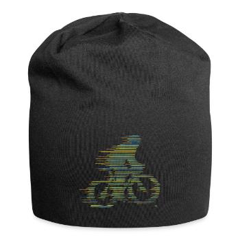 Rennrad Linien Bunt Fahrrad Geschenkidee - Jersey-Beanie - Schwarz - Vorne