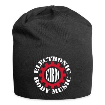 Electronic Body Music in the Circle EBM, Red Gear - Jersey Beanie - black - Front