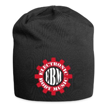 Musique corporelle électronique dans le cercle EBM, Red Gear - Bonnet en jersey - noir - Devant