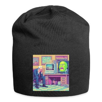 Level 99: Real Life ist mein Endgegner - Jersey-Beanie - Schwarz - Vorne
