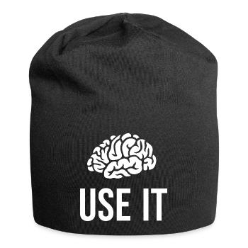 Funny sayings for smartasses and high-flyers - Jersey Beanie - black - Front