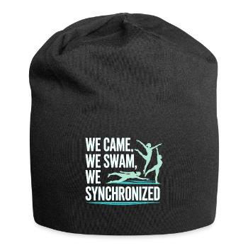 We Came We Swam We Synchronized Swimming Design - Jersey Beanie - black - Front