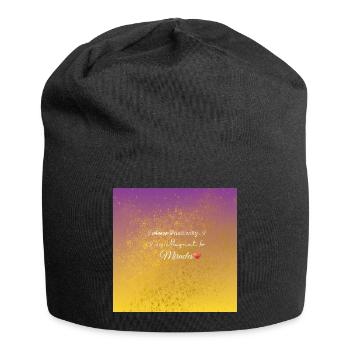 Je suis un aimant pour la positivité - Bonnet en jersey - noir - Devant