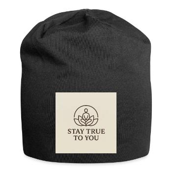 Achtsamkeit und Inneres Gleichgewicht - Jersey-Beanie - Schwarz - Vorne