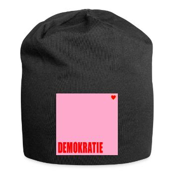 Politik Demokratie Herz - Jersey-Beanie - Schwarz - Vorne