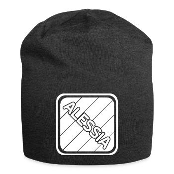 Maedchenname Alessia - Jersey-Beanie - Anthrazit - Vorne
