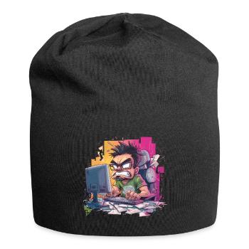 Gamer Rage – Wenn der Controller fliegt - Jersey-Beanie - Schwarz - Vorne