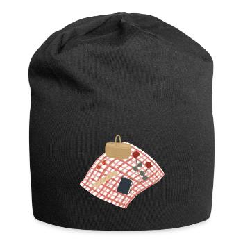 Illustration de scène de pique-rustique - Bonnet en jersey - noir - Devant