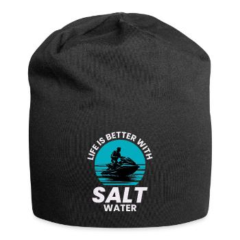 La vie est meilleure avec de l'eau salée - Bonnet en jersey - noir - Devant