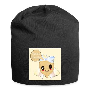 Zukünftige Kichererbsenbraut - Jersey-Beanie - Schwarz - Vorne