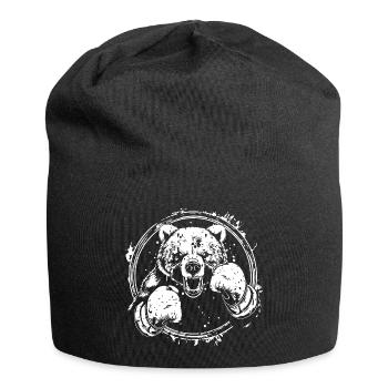 Grizzly Bear Boxer Boxing MMA - Jersey Beanie - black - Front