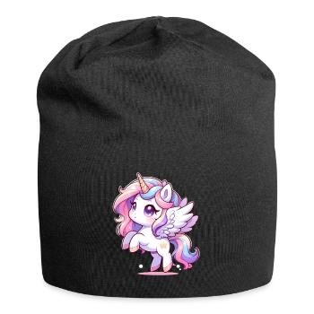 Magisches Einhorn - Jersey-Beanie - Schwarz - Vorne