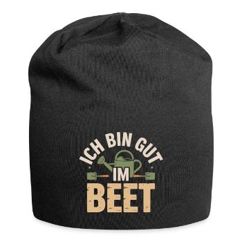 Garten - ich bin gut im Beet - Jersey-Beanie - Schwarz - Vorne
