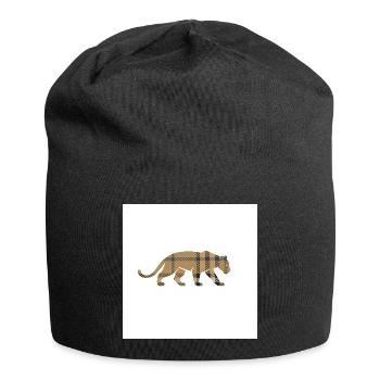 VisionWear Panther Plaid – Luxuriöses Musterdesign - Jersey-Beanie - Schwarz - Vorne