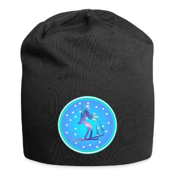 Biathlon Winter Schnee - Jersey-Beanie - Schwarz - Vorne