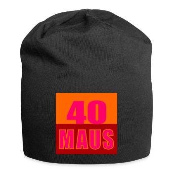 Forty-year-old mouse 40th birthday - Jersey Beanie - black - Front