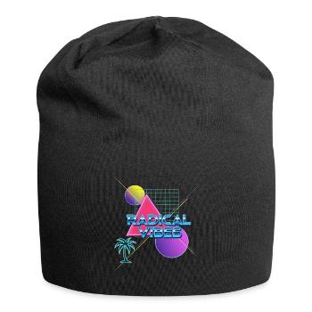 Neon Retro Radikal Vibes - Jersey-Beanie - Schwarz - Vorne